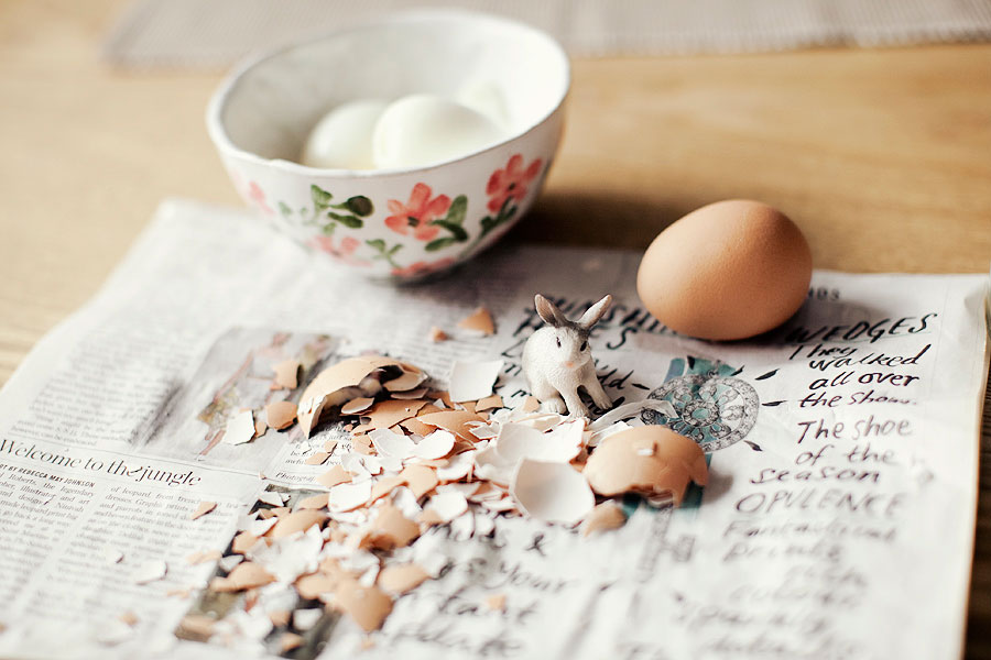 Peel the eggs