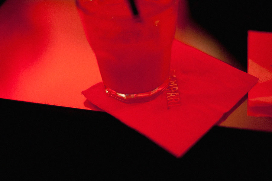 Orange Juice in Campari cup